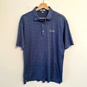 Peter Millar Made In Korea Sea Island Resort Golf Club Blue Stripe Polo